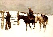 Frederick Remington The Fall of the Cowboy Norge oil painting reproduction